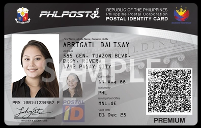 postal id sample